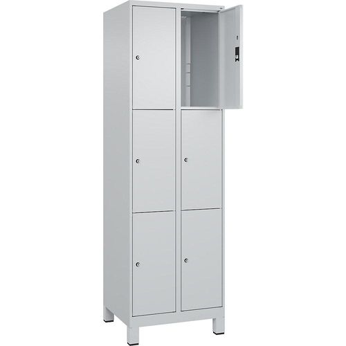 4066681680241 - Schließfachschrank Classic Plus lichtgrau 080010-203 S10007 6 Schließfächer 600 x 500 x 1950 cm 4066681680241 C+P-Möbel