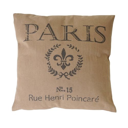4057651157276 - Zierkissen Paris Sofakissen Deko-Kissen mit Füllung braun 45x45cm 4057651157276 - Zierkissen Paris Sofakissen Deko-Kissen mit Füllung braun 45x45cm