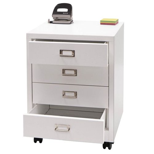 4057651575551 - Rollcontainer MCW-L49 Schubladenschrank Stahlschrank Aktenschrank Metall 55x40x41cm 4 Schubladen ~ weiß 4057651575551 - Rollcontainer MCW-L49 Schubladenschrank Stahlschrank Aktenschrank Metall 55x40x41cm 4 Schubladen ~ weiß
