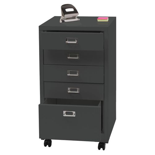 4057651575391 - Rollcontainer MCW-L49 Schubladenschrank Stahlschrank Aktenschrank Metall 75x40x41cm 5 Schubladen ~ dunkelgrau 4057651575391 - Rollcontainer MCW-L49 Schubladenschrank Stahlschrank Aktenschrank Metall 75x40x41cm 5 Schubladen ~ dunkelgrau