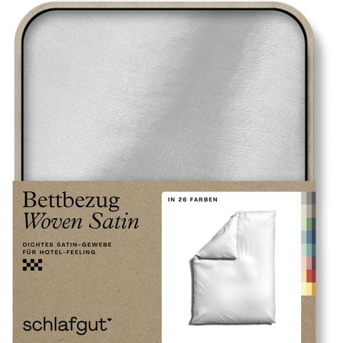 4007399469957 - Bettbezug SCHLAFGUT Woven Satin Bettbezüge Gr B L 135-140 cm x 200 cm Mako-Satin weiß (full white) besonders dicht gewebt Mix & Match passender Kissenbezug erhältlich 4007399469957 - Bettbezug SCHLAFGUT Woven Satin Bettbezüge Gr B L 135-140 cm x 200 cm Mako-Satin weiß (full white) besonders dicht gewebt Mix & Match passender Kissenbezug erhältlich