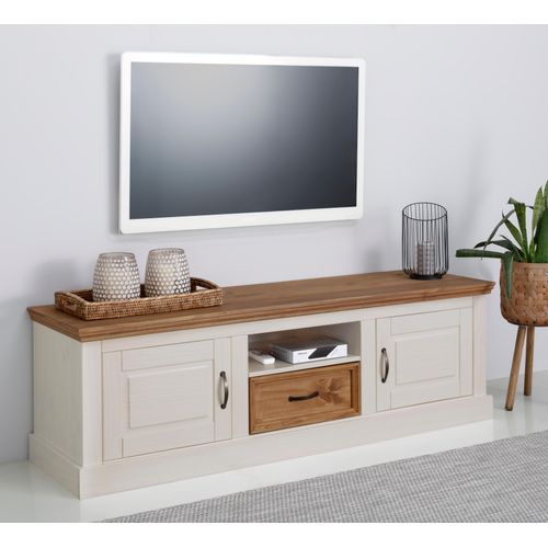 5711950479949 - Lowboard HOME AFFAIRE Selma Sideboards Gr B H T 160 cm x 50 cm x 45 cm 1 St weiß (weiß gebeizt) TV-Kommode Breite 160 cm 1 Schubkasten 2 Türen 5711950479949 - Lowboard HOME AFFAIRE Selma Sideboards Gr B H T 160 cm x 50 cm x 45 cm 1 St weiß (weiß gebeizt) TV-Kommode Breite 160 cm 1 Schubkasten 2 Türen