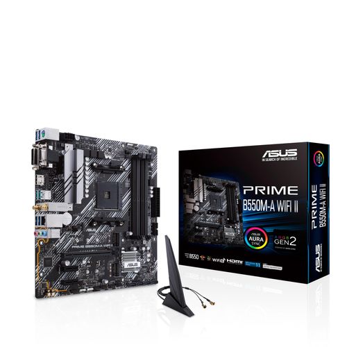 4711081309741 - PRIME B550M-A WIFI II Mainboard Sockel (PC) AMD AM4 Formfaktor (Details) Micro-ATX Mainboard-Chipsatz AMD® B550