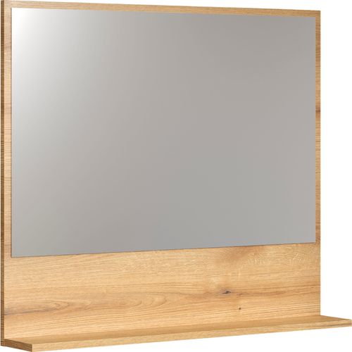 4067602943926 - Badspiegel WELLTIME Amrum braun (evoke eiche melamin) B80cm H74cm T14cm FSC-zertifizierter Holzwerkstoff glasspiegel Spiegel BxHxT 80 x 74 x 14cm eleganter Spiegel in einem zeitlosen Eiche Dekor