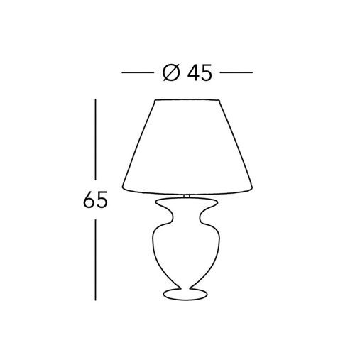 9008447327811 - KOLARZ Tischlampe Anfora cremefarben Höhe 65 cm Glas