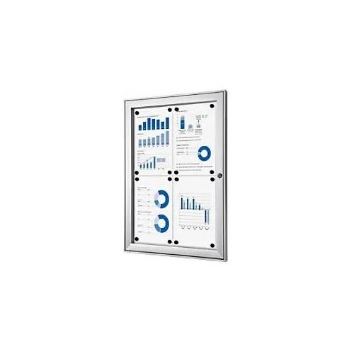 8595578316551 - SHOWDOWN Abschließbarer Schaukasten Magnetisch 521 (B) x 696 (H) cm Silber 4 x DIN A4 8595578316551 - SHOWDOWN Abschließbarer Schaukasten Magnetisch 521 (B) x 696 (H) cm Silber 4 x DIN A4
