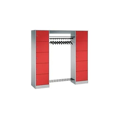 4067521735824 - Serie 8070 Metall Schließfach 10 Türen Zylinderschloss 1870 x 480 x 1950 mm Weiß