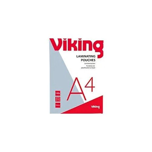 8717868152933 - Viking Laminierfolien DIN A4 Glänzend 175 Mikron (2 x 175) Transparent 100 Stück