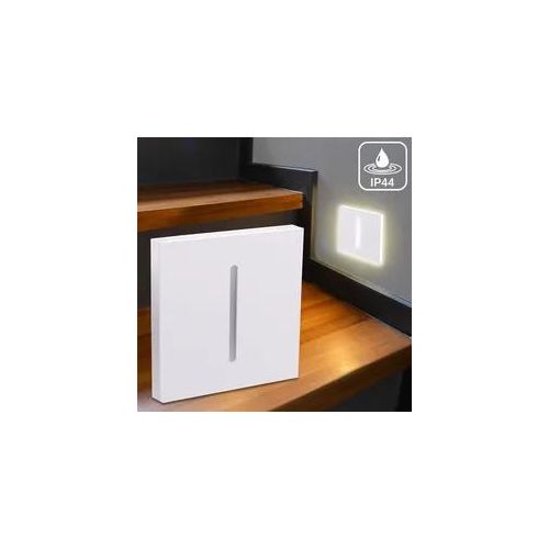 4063592022320 - LED Treppenleuchte IP44 eckig weiß - Lichtfarbe CCT 15W - Lichtaustritt Fokus
