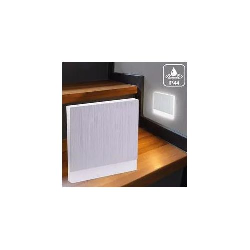 4063592021859 - LED Treppenleuchte IP44 eckig Alu-gebürstet - Lichtfarbe Neutralweiß 15W - Lic 4063592021859 - LED Treppenleuchte IP44 eckig Alu-gebürstet - Lichtfarbe Neutralweiß 15W - Lic