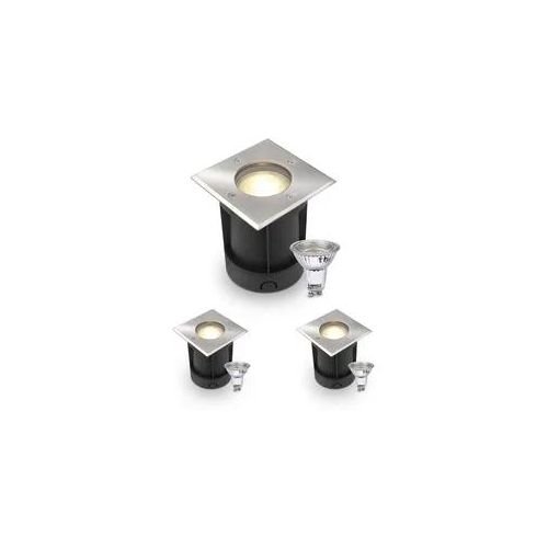 4063592007792 - LED Bodeneinbaustrahler eckig Edelstahl 230V IP67 - Leuchtmittel GU10 5W 2700K 4063592007792 - LED Bodeneinbaustrahler eckig Edelstahl 230V IP67 - Leuchtmittel GU10 5W 2700K
