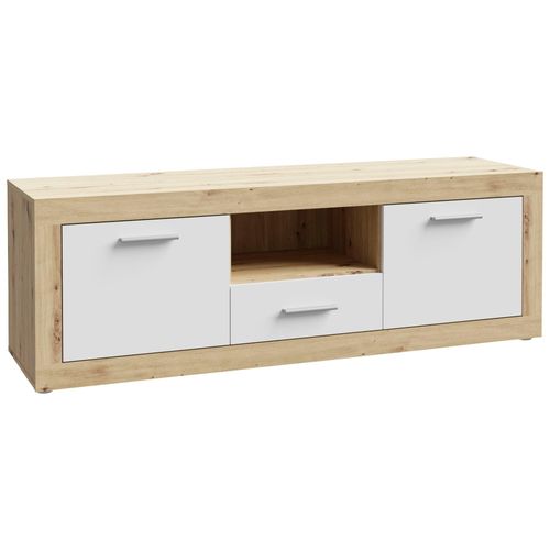 5904767847302 - TV-Board Baccio Sideboards Gr B H T 1478 cm x 499 cm x 41 cm 1 St weiß (artisan eiche weiß) Breite 148 cm Höhe 50 2 Türen und Schubkästen 1 offenes Fach