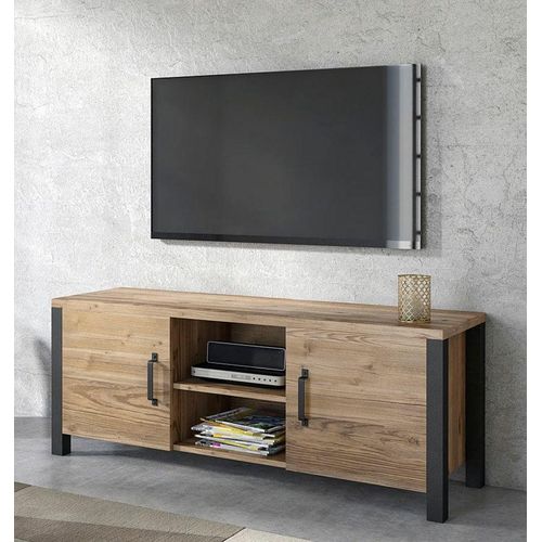 4068223036875 - Lowboard HOME AFFAIRE Olin WM Sideboards Gr B H T 147 cm x 57 cm x 43 cm schwarz (appenzeller fichte appenzeller supermatt)