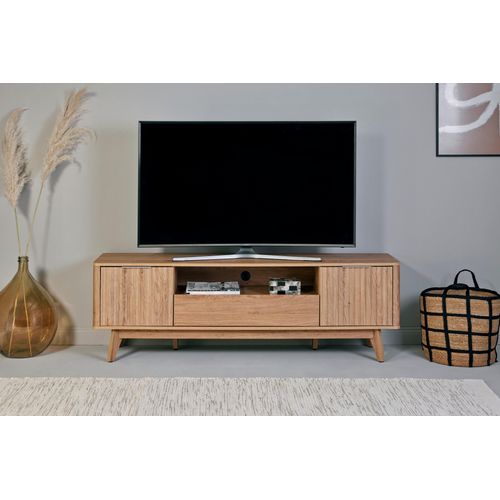 4050088035056 - TV-Board JAHNKE WAVE TV 170 Sideboards Gr B H T 1695 cm x 544 cm x 398 cm montana eiche 1 St braun (montana eiche) TV-Board Retro-Stil Front in Wellendesign Breite ca 170 cm