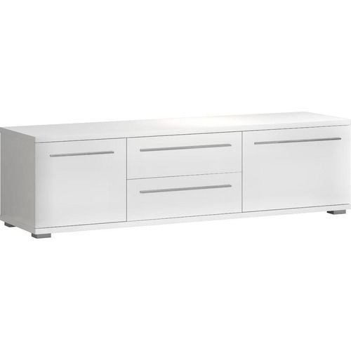 4067474965767 - TV-Board PLACES OF STYLE Piano Sideboards Gr B H T 180 cm x 462 cm x 452 cm Breite 180 cm-Breite Schubladen 60 cm-Breite Türen 60 cm 2 St weiß (weiß 70 hochglanz) UV lackiert mit Soft-Close-Funktion