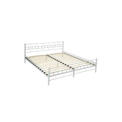 4260435992394 - tectake® Metallbett robustes Stahlgestell bodenschonende Kunststoffkappen 180 x 200 cm