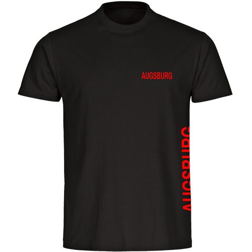 4068859070052 - multifanshop Herren T-Shirt - Augsburg - Brust & Seite - Druck rot - Männer 4068859070052 - multifanshop Herren T-Shirt - Augsburg - Brust & Seite - Druck rot - Männer