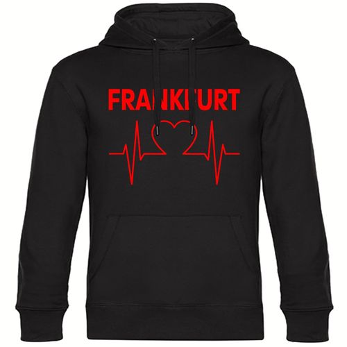 4068859106652 - multifanshop Kapuzen Sweatshirt - Frankfurt - Herzschlag - Druck rot - Hoodie 4068859106652 - multifanshop Kapuzen Sweatshirt - Frankfurt - Herzschlag - Druck rot - Hoodie