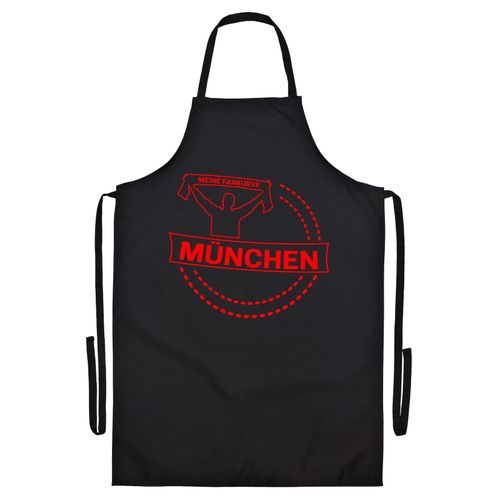 4068859141851 - multifanshop Grillschürze - München rot - Meine Fankurve - Druck rot - Schürze