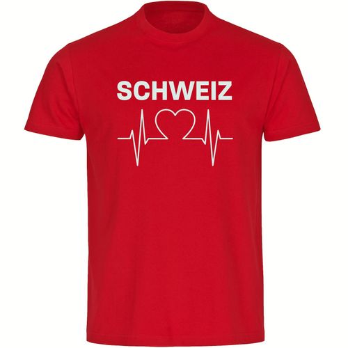 4068859230647 - multifanshop Herren T-Shirt - Schweiz - Herzschlag - Druck weiß - Männer 4068859230647 - multifanshop Herren T-Shirt - Schweiz - Herzschlag - Druck weiß - Männer