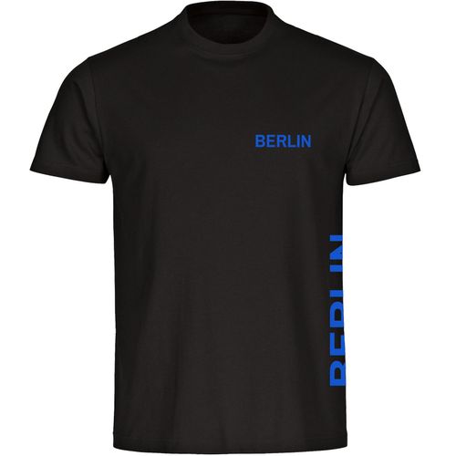 4068859012960 - multifanshop Herren T-Shirt - Berlin blau - Brust & Seite - Druck blau - Männer 4068859012960 - multifanshop Herren T-Shirt - Berlin blau - Brust & Seite - Druck blau - Männer