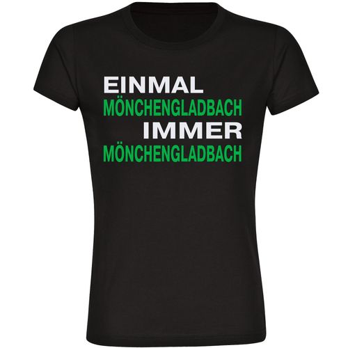 4068859180874 - multifanshop Damen T-Shirt - Mönchengladbach - Einmal Immer - Druck grün - Frauen 4068859180874 - multifanshop Damen T-Shirt - Mönchengladbach - Einmal Immer - Druck grün - Frauen