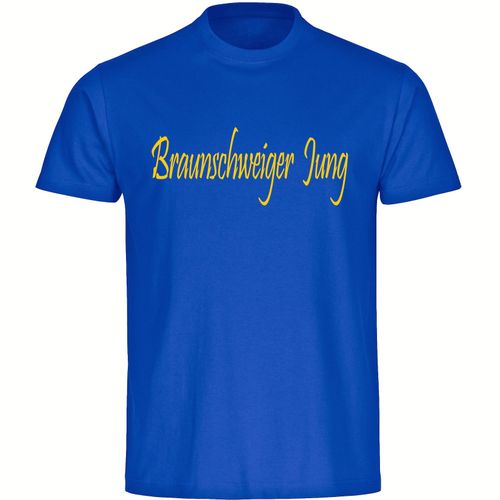 4068859205089 - multifanshop Herren T-Shirt - Braunschweig - Braunschweiger Jung - Druck gelb - Männer