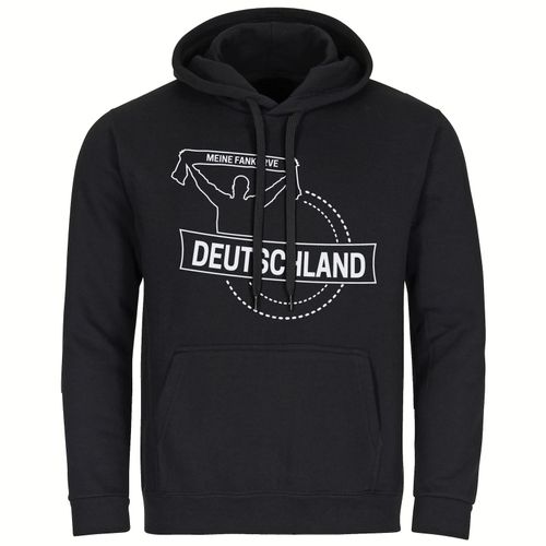 4068859263744 - multifanshop Kapuzen Sweatshirt - Deutschland - Meine Fankurve - Druck weiß - Hoodie