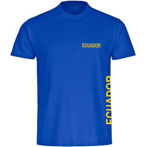 4068859291877 - multifanshop Herren T-Shirt - Ecuador - Brust & Seite - Druck gelb - Männer