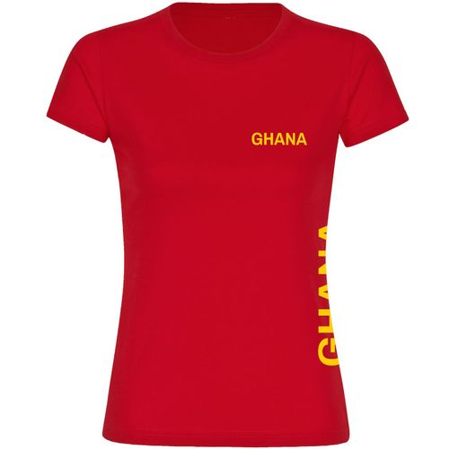 4068859313036 - multifanshop Damen T-Shirt - Ghana - Brust & Seite - Druck gelb - Frauen 4068859313036 - multifanshop Damen T-Shirt - Ghana - Brust & Seite - Druck gelb - Frauen