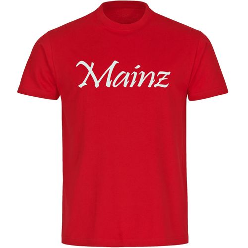 4068859160890 - multifanshop Herren T-Shirt - Mainz - Schriftzug - Druck weiß - Männer