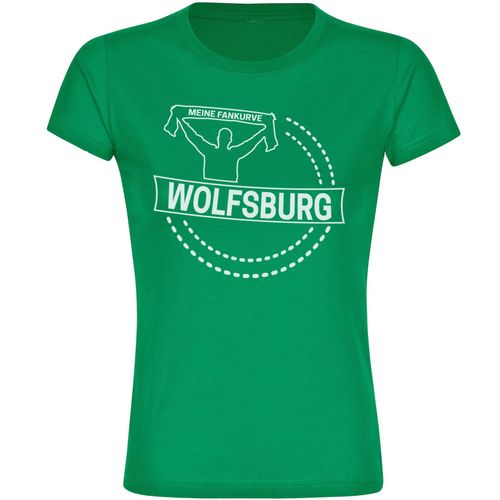 4068859179991 - multifanshop Damen T-Shirt - Wolfsburg - Meine Fankurve - Druck weiß - Frauen 4068859179991 - multifanshop Damen T-Shirt - Wolfsburg - Meine Fankurve - Druck weiß - Frauen