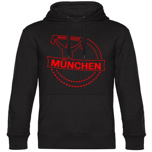 4068859141653 - multifanshop Kapuzen Sweatshirt - München rot - Meine Fankurve - Druck rot - Hoodie