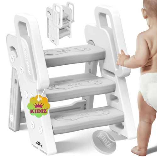 4255598324601 - KIDIZ® Tritthocker für Kinder Trittleiter Klappbar mit 3 Stufen Faltbarer Lern-Turm ab 18 Monaten bis 6 Jahren Robust Sicherer & Stabiler Trittschemel Höhenverstellbar Rutschfest 4255598324601 - KIDIZ® Tritthocker für Kinder Trittleiter Klappbar mit 3 Stufen Faltbarer Lern-Turm ab 18 Monaten bis 6 Jahren Robust Sicherer & Stabiler Trittschemel Höhenverstellbar Rutschfest