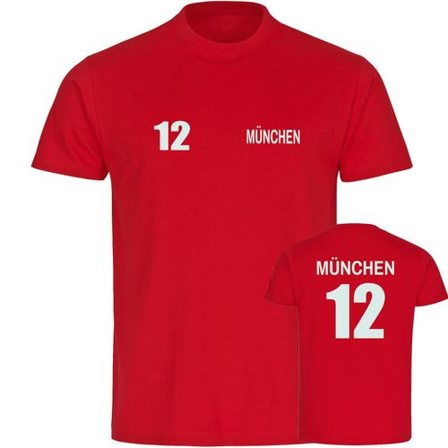 4068859098087 - multifanshop Kinder T-Shirt - München rot - Trikot Nummer 12 - Druck weiß - Kind 4068859098087 - multifanshop Kinder T-Shirt - München rot - Trikot Nummer 12 - Druck weiß - Kind