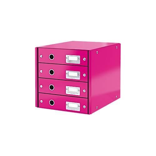 4002432103959 - Schubladenbox Click&Store 6049-00-23 pink pink metallic 4 Schubladen geschlossen 4002432103959 Leitz