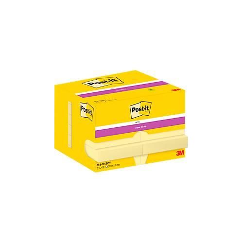 4064035065768 - Post-it Super Sticky Haftnotizen 656-12SSCY 51 x 76 mm 90 Blatt pro Block Gelb Rechteckig Unliniert 12 Stück