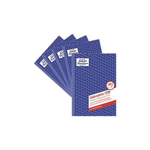 4004182205716 - Lieferschein Avery™ Zweckform 1720-5 Format A5 5 Bücher mit jeweils 2 x 40 Blatt FSC®-Papier weiß gelb