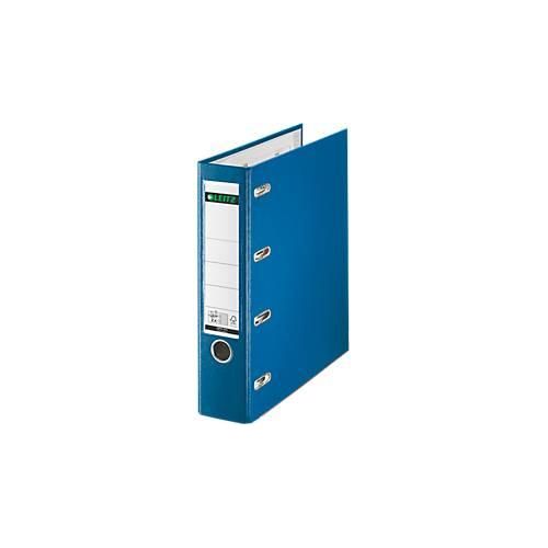 4002432300723 - LEITZ® Doppelordner 1012 2 x A5 Rückenbreite 75 mm Präzisions-Hebelmechanik Sichttasche für Rückenschild Griffloch Polypropylen blau 1 Stück