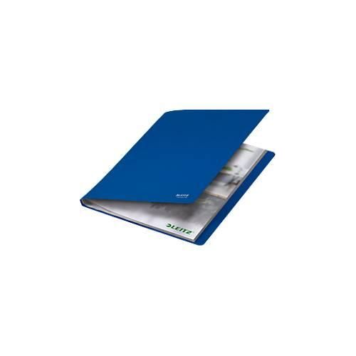 4002432130610 - Leitz® Sichtbuch Recycle A4 40 dokumentenechte Sichthüllen bis zu 2 Blatt Hülle Rückenschild CO2-neutral 100 % recycelbar Kunststoff blau