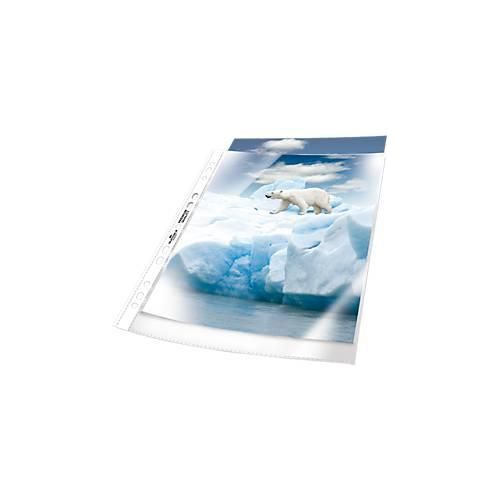 4005546219790 - DURABLE Premium Prospekthüllen DIN A4 Genarbt Transparent 80 Mikron PP (Polypropylen) Oben 11 Löcher 2683 100 Stück