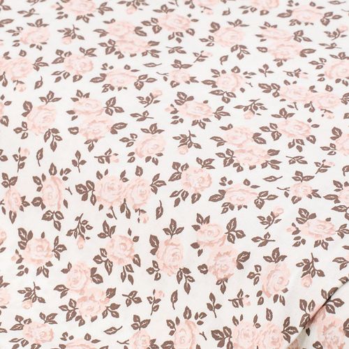 4058896273592 - Baumwoll-Trachtenstoff Rosen weiß rosa