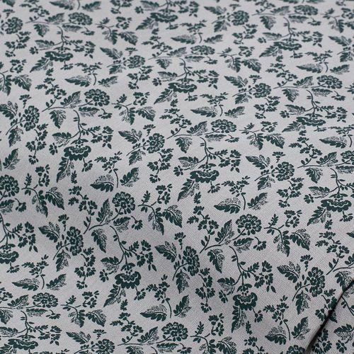 4058896253716 - Baumwoll-Trachtenstoff Blumen grau grün 4058896253716 - Baumwoll-Trachtenstoff Blumen grau grün