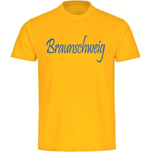 4068859206536 - multifanshop Kinder T-Shirt - Braunschweig - Schriftzug - Druck blau - Kind