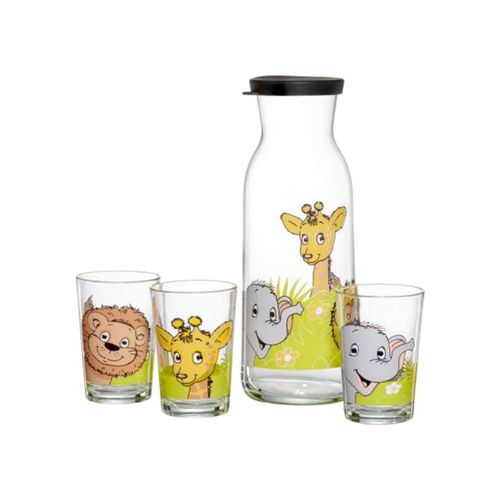 4260578497824 - Kindergläser + Karaffe Dschungeltiere 4er Set