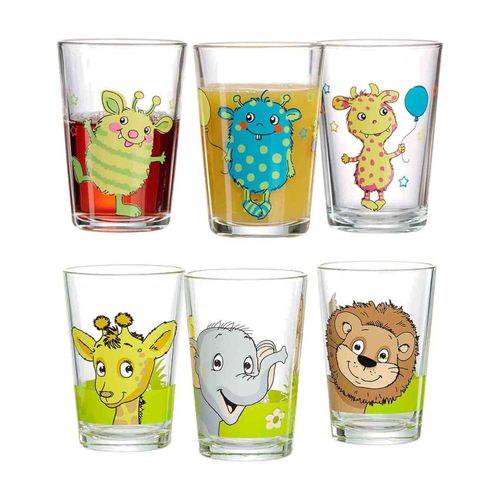 4260762069967 - Kindergläser Monsterchen Dschungeltiere 205 ml 6er Set 4260762069967 - Kindergläser Monsterchen Dschungeltiere 205 ml 6er Set