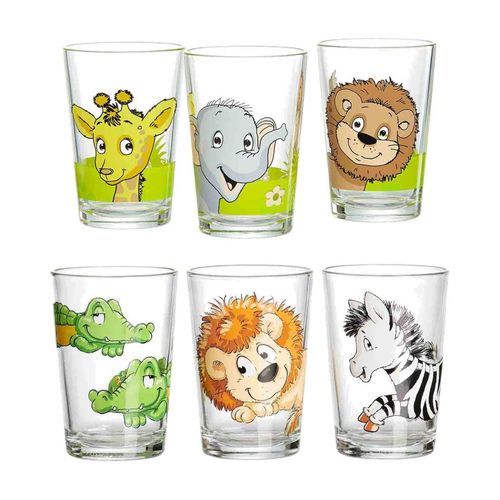 4260762069974 - Kindergläser Dschungeltiere Happy Zoo 205 ml 6er Set 4260762069974 - Kindergläser Dschungeltiere Happy Zoo 205 ml 6er Set