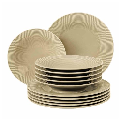 4052212090917 - Tafelservice SELTMANN WEIDEN Teller Set Geschirr-Set Beat Geschirr-Sets Gr 12 tlg beige (sandbeige) Tafelservice wunderschöne Farbglasur Made in Germany 12 Teile für 6 Personen 4052212090917 - Tafelservice SELTMANN WEIDEN Teller Set Geschirr-Set Beat Geschirr-Sets Gr 12 tlg beige (sandbeige) Tafelservice wunderschöne Farbglasur Made in Germany 12 Teile für 6 Personen