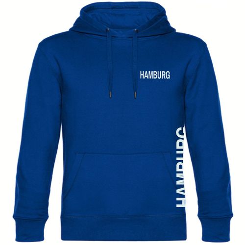 4068859011444 - multifanshop Kapuzen Sweatshirt - Hamburg - Brust & Seite - Druck weiß - Hoodie