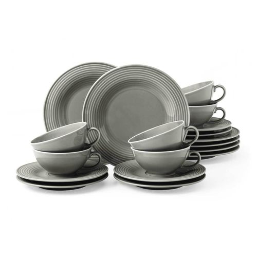 4052212124711 - Teeservice SELTMANN WEIDEN Geschirr-Set Beat Geschirr-Sets Gr 18 tlg grau Teeservice wunderschöne Farbglasur Made in Germany 18 Teile für 6 Personen